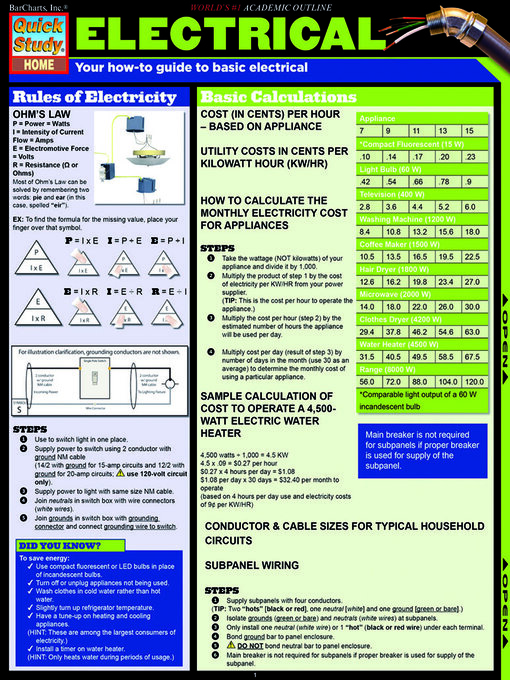 Title details for Electrical by BarCharts Publishing, Inc. - Available
